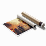 Golden Glow Procession – Día de los Muertos Art Prints