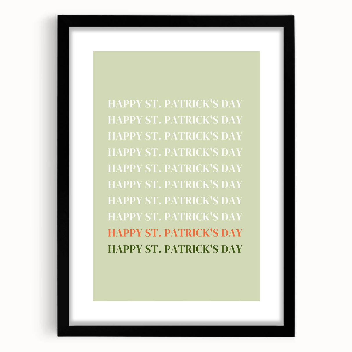 St. Patrick’s Day Wall Art - Minimalist Irish Typography Print