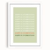 St. Patrick’s Day Wall Art - Minimalist Irish Typography Print