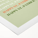 St. Patrick’s Day Wall Art - Minimalist Irish Typography Print