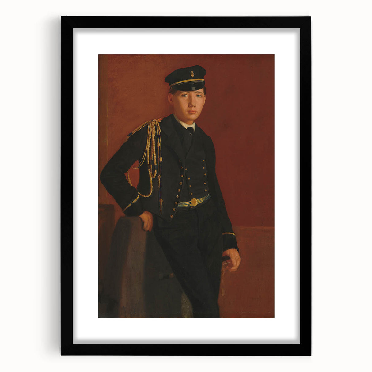 Achille De Gas in the Uniform of a Cadet - Portrait by Edgar Degas