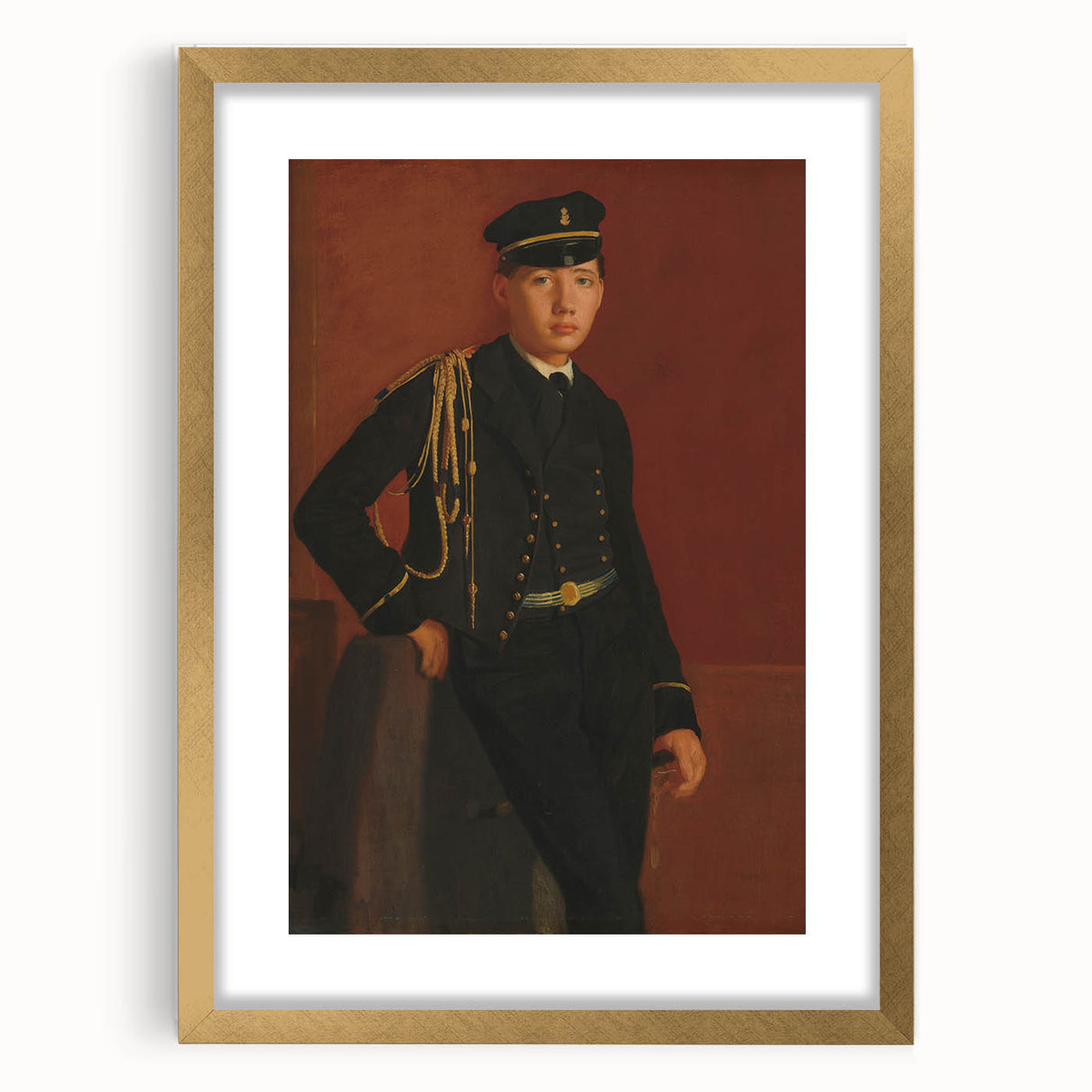 Achille De Gas in the Uniform of a Cadet - Portrait by Edgar Degas