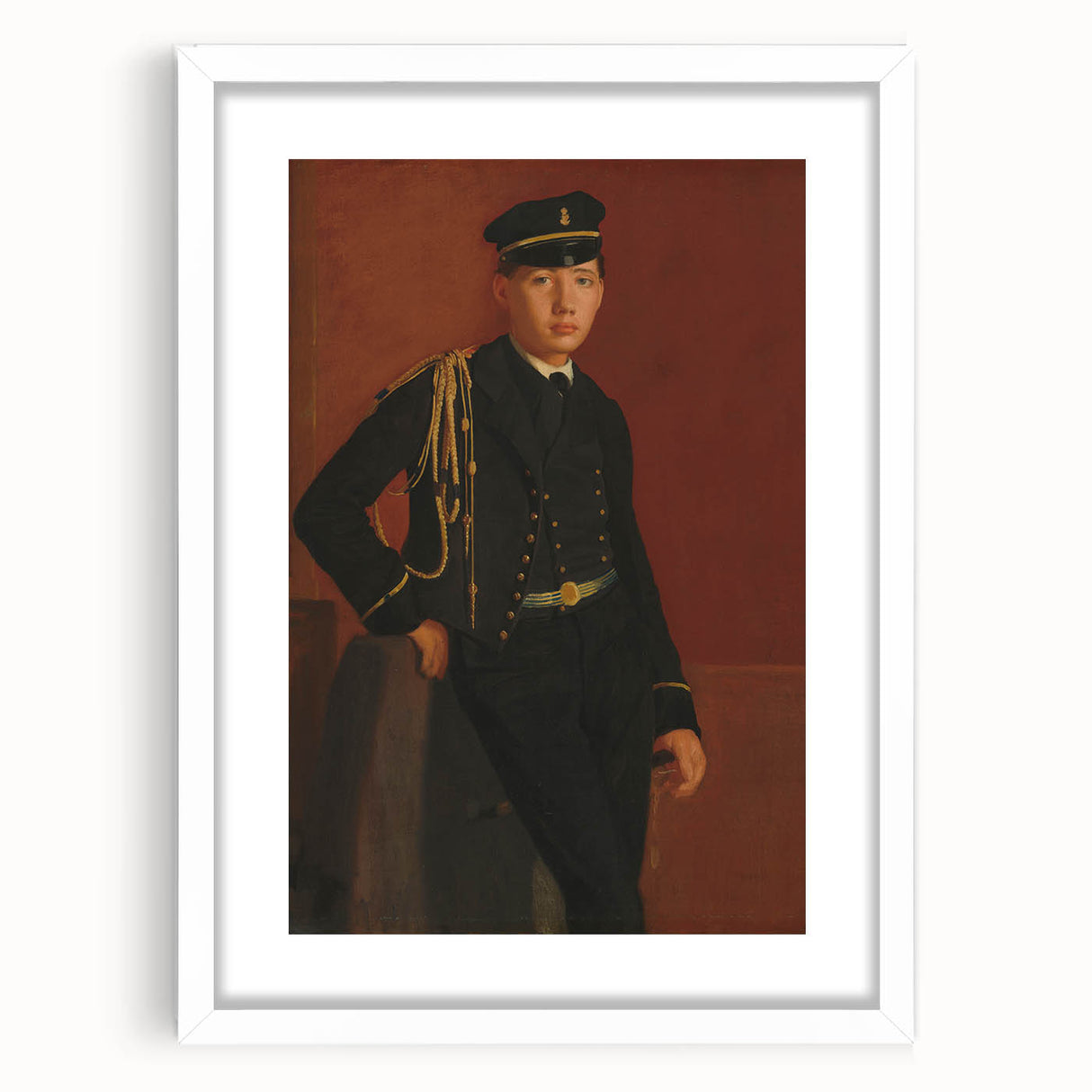 Achille De Gas in the Uniform of a Cadet - Portrait by Edgar Degas
