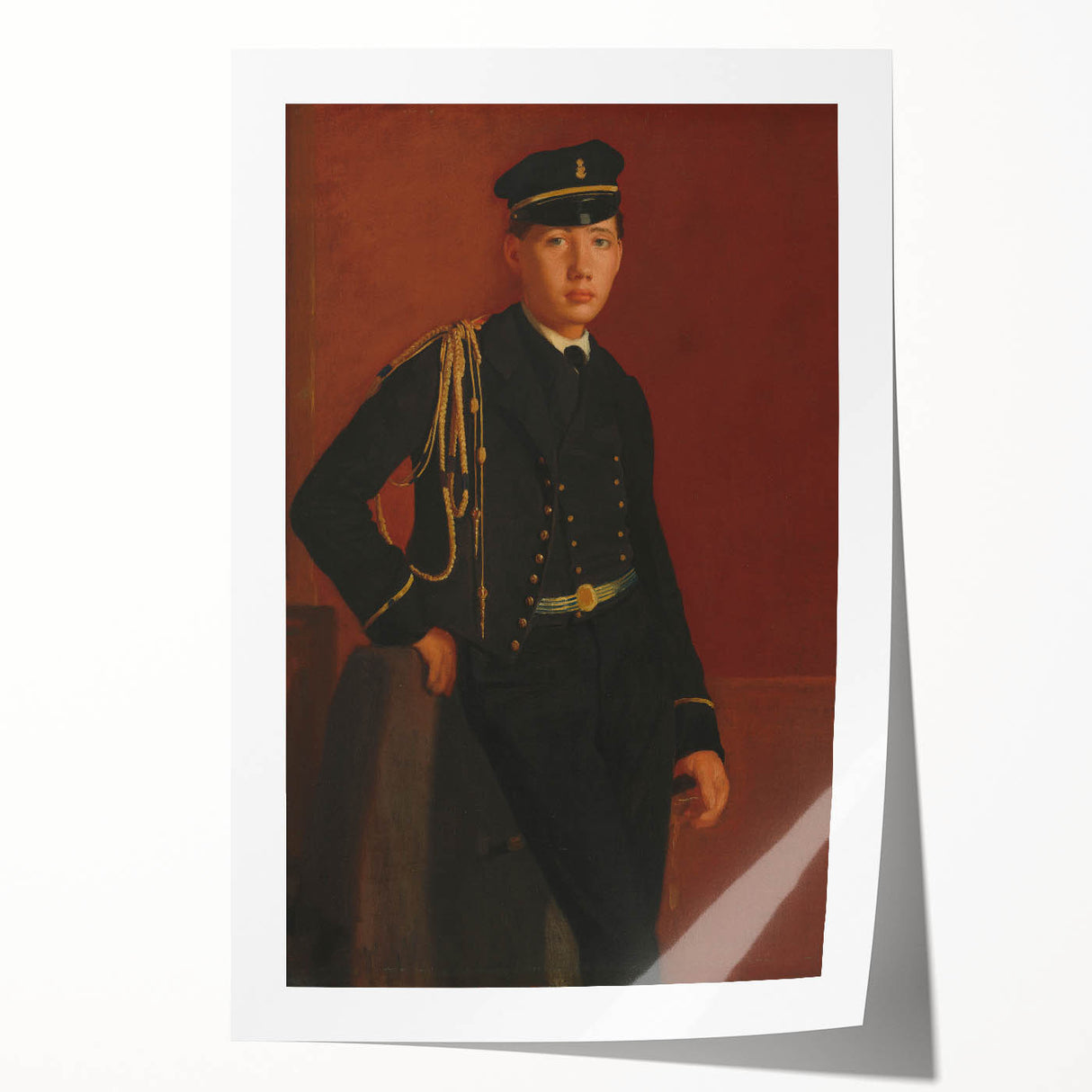 Achille De Gas in the Uniform of a Cadet - Portrait by Edgar Degas