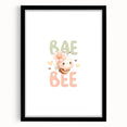 Cute Baby Bee Girls Room Wall Art – Nursery Animal Print