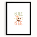 Cute Baby Bee Girls Room Wall Art – Nursery Animal Print