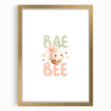 Cute Baby Bee Girls Room Wall Art – Nursery Animal Print