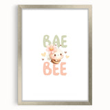 Cute Baby Bee Girls Room Wall Art – Nursery Animal Print