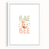 Cute Baby Bee Girls Room Wall Art – Nursery Animal Print