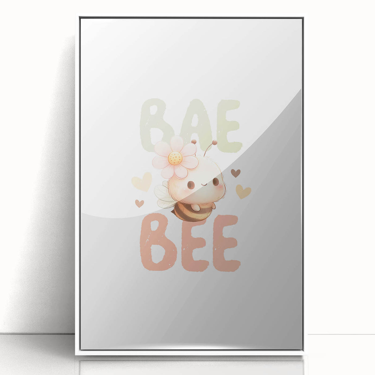 Cute Baby Bee Girls Room Wall Art – Nursery Animal Print