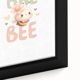 Cute Baby Bee Girls Room Wall Art – Nursery Animal Print