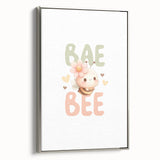 Cute Baby Bee Girls Room Wall Art – Nursery Animal Print