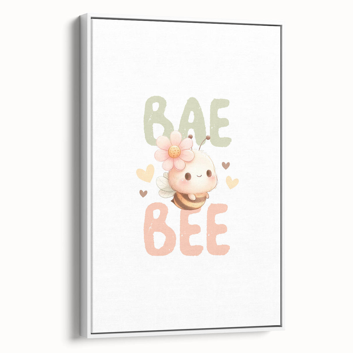 Cute Baby Bee Girls Room Wall Art – Nursery Animal Print
