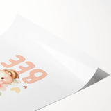 Cute Baby Bee Girls Room Wall Art – Nursery Animal Print