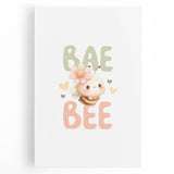 Cute Baby Bee Girls Room Wall Art – Nursery Animal Print