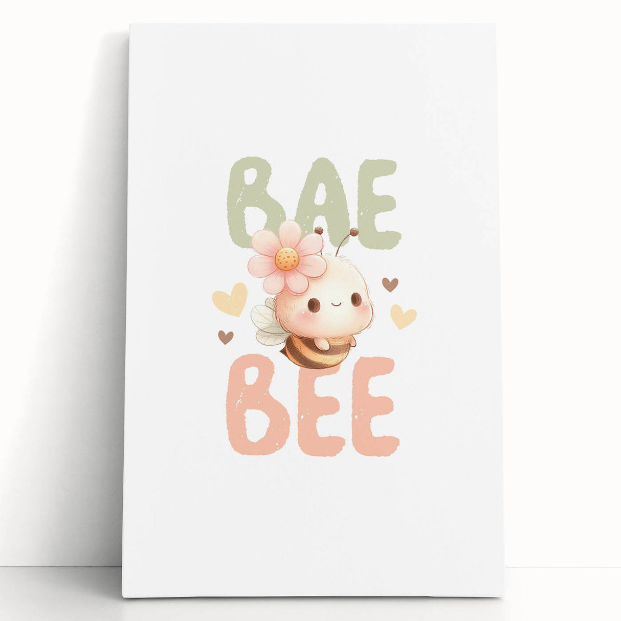 Cute Baby Bee Girls Room Wall Art – Nursery Animal Print