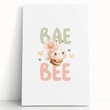 Cute Baby Bee Girls Room Wall Art – Nursery Animal Print