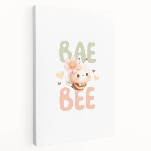 Cute Baby Bee Girls Room Wall Art – Nursery Animal Print