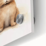 Adorable Fluffy Bunny Nursery Wall Art - Baby Room Decor