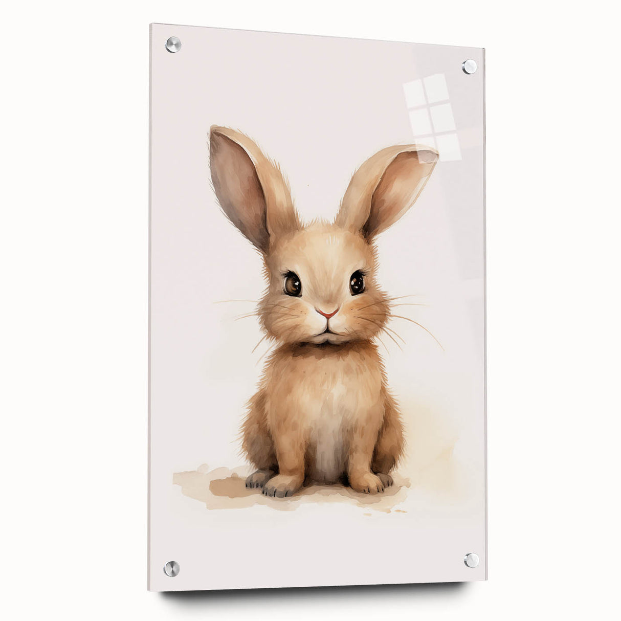 Adorable Fluffy Bunny Nursery Wall Art - Baby Room Decor