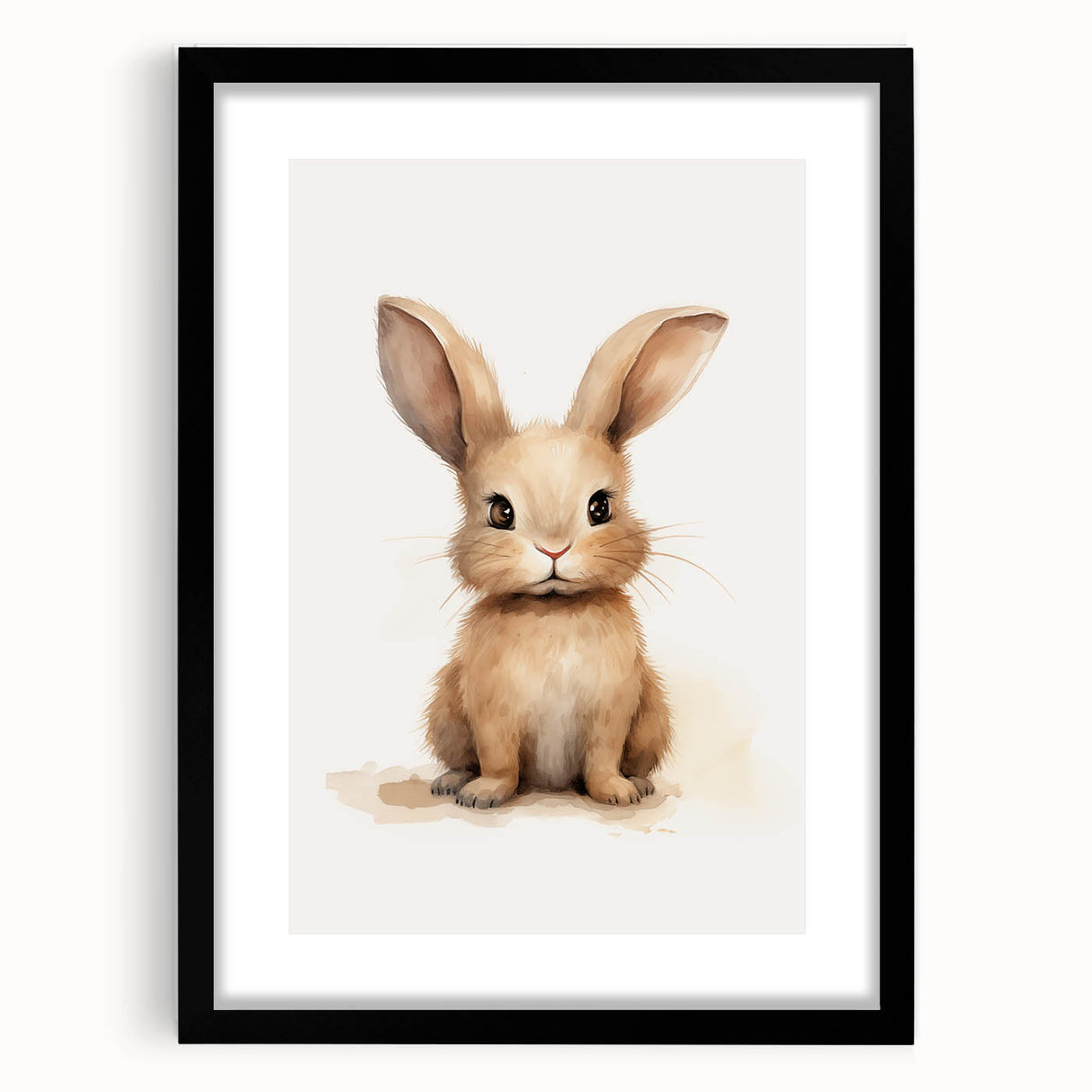 Adorable Fluffy Bunny Nursery Wall Art - Baby Room Decor