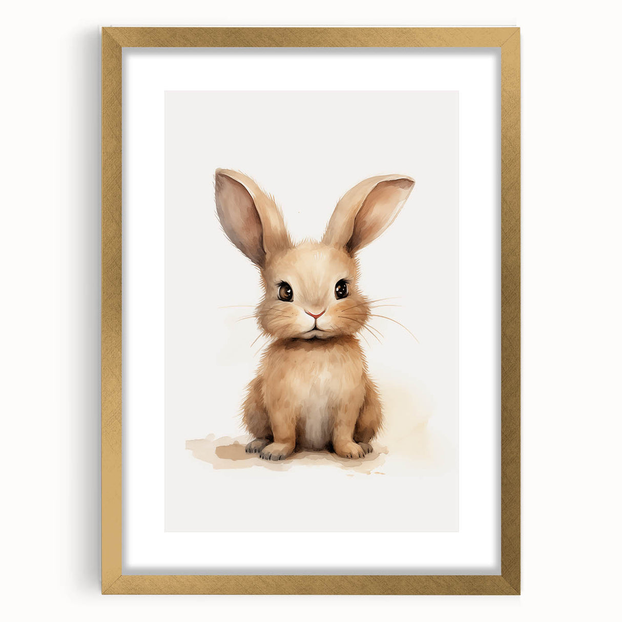Adorable Fluffy Bunny Nursery Wall Art - Baby Room Decor