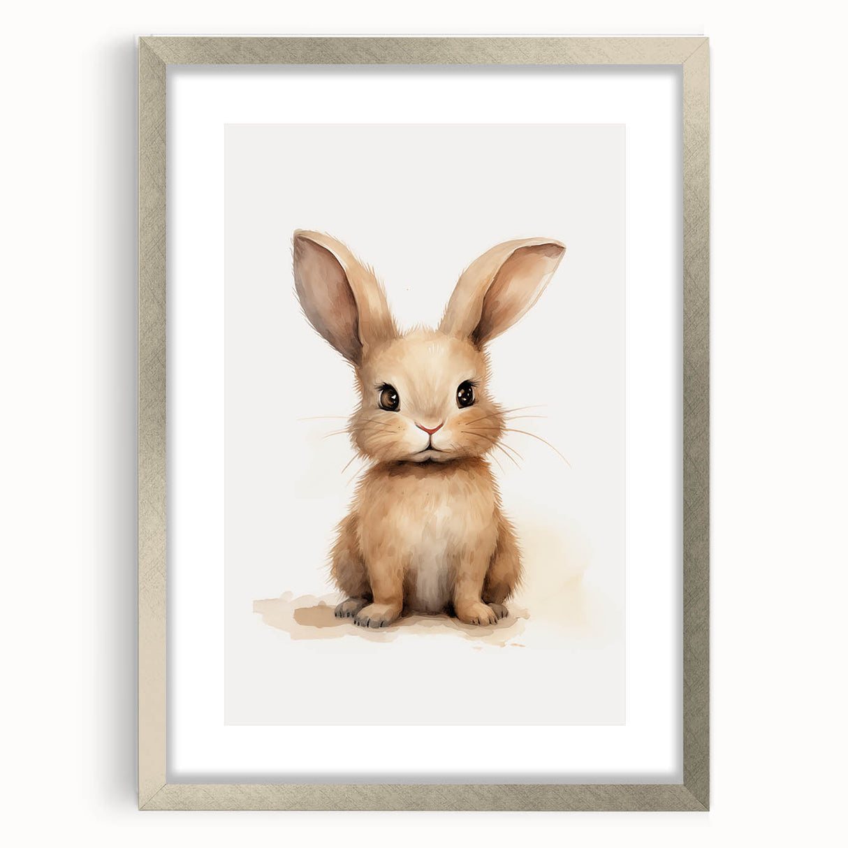 Adorable Fluffy Bunny Nursery Wall Art - Baby Room Decor