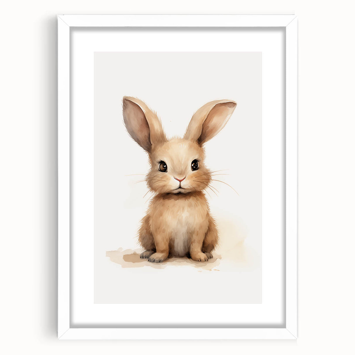 Adorable Fluffy Bunny Nursery Wall Art - Baby Room Decor