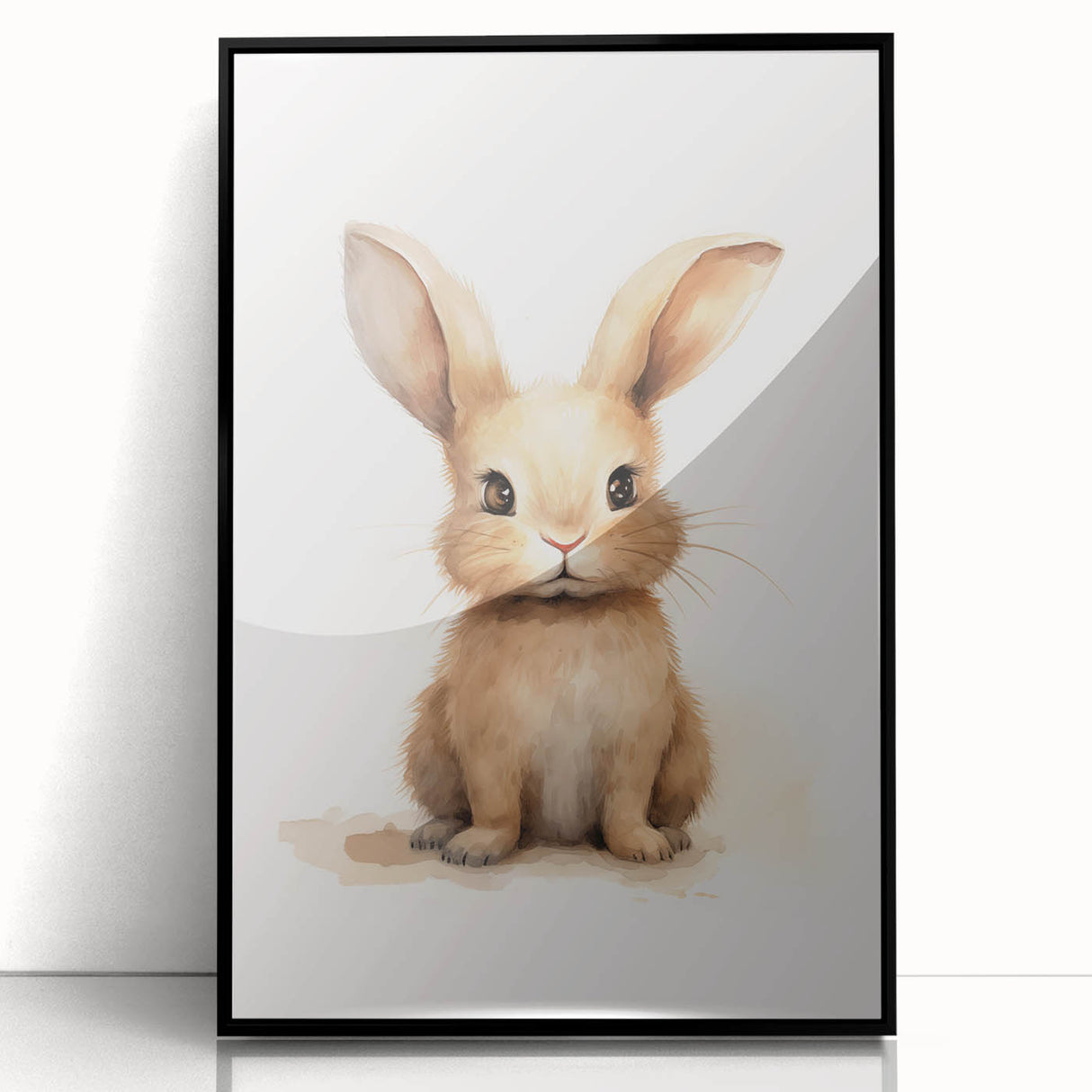 Adorable Fluffy Bunny Nursery Wall Art - Baby Room Decor