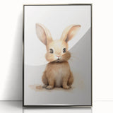 Adorable Fluffy Bunny Nursery Wall Art - Baby Room Decor