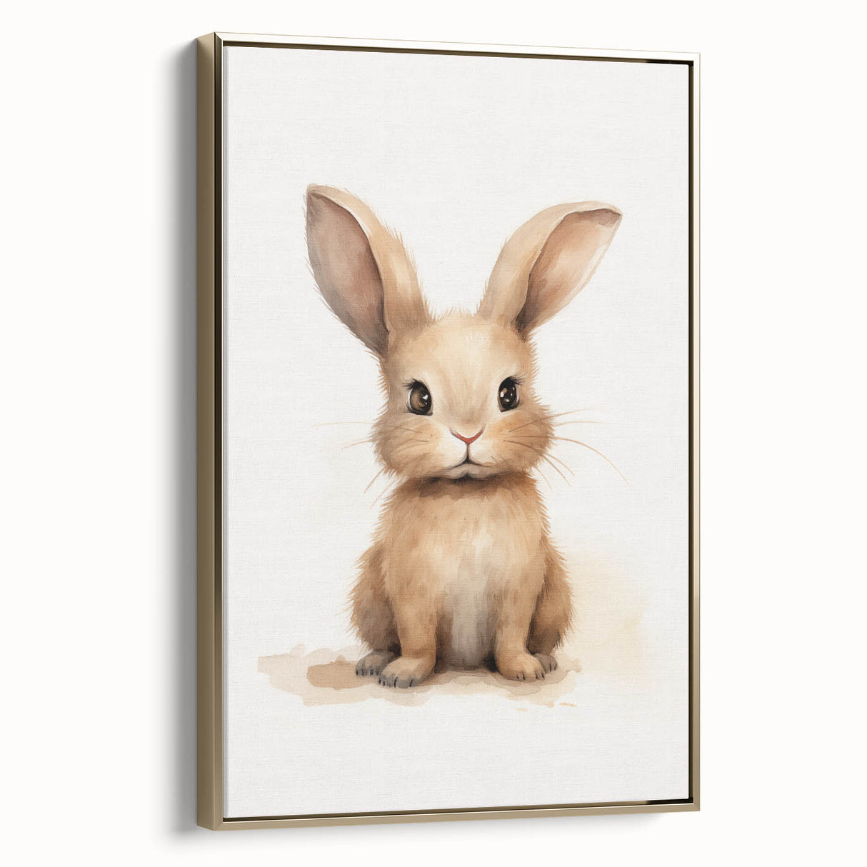 Adorable Fluffy Bunny Nursery Wall Art - Baby Room Decor