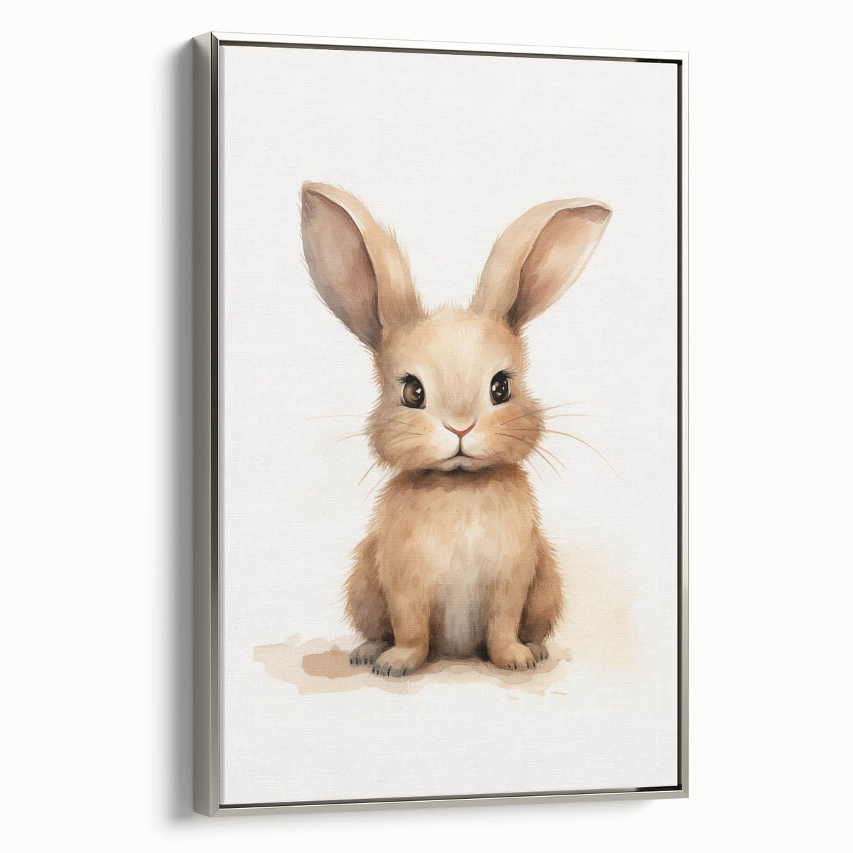 Adorable Fluffy Bunny Nursery Wall Art - Baby Room Decor