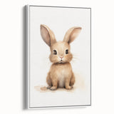 Adorable Fluffy Bunny Nursery Wall Art - Baby Room Decor