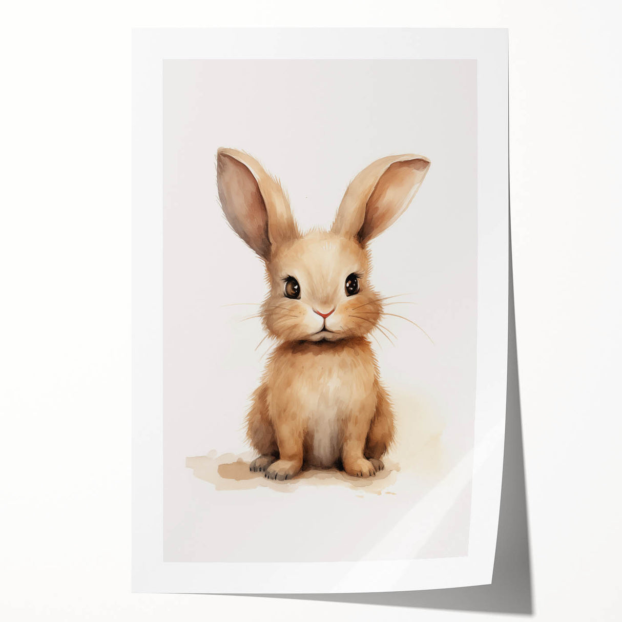 Adorable Fluffy Bunny Nursery Wall Art - Baby Room Decor