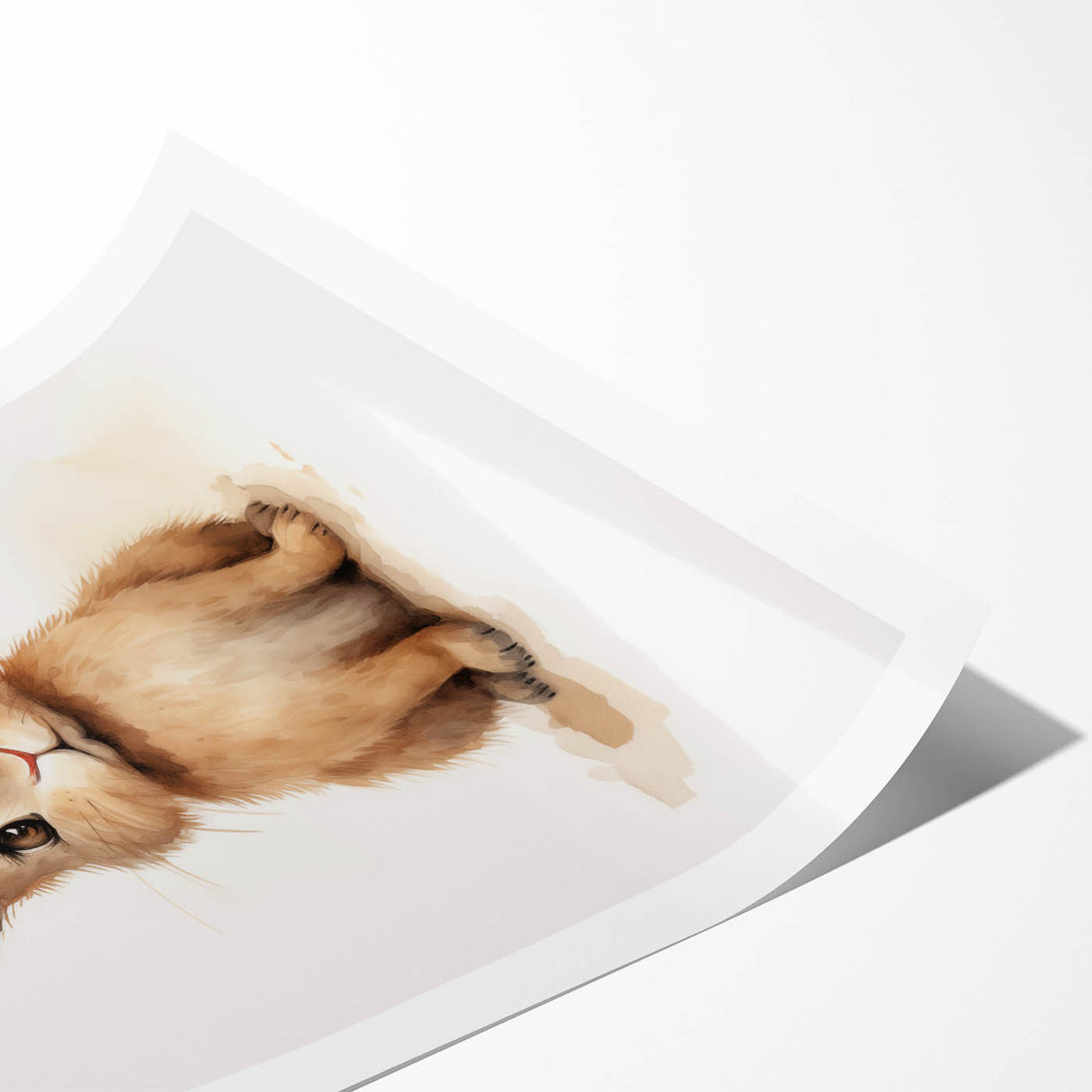 Adorable Fluffy Bunny Nursery Wall Art - Baby Room Decor