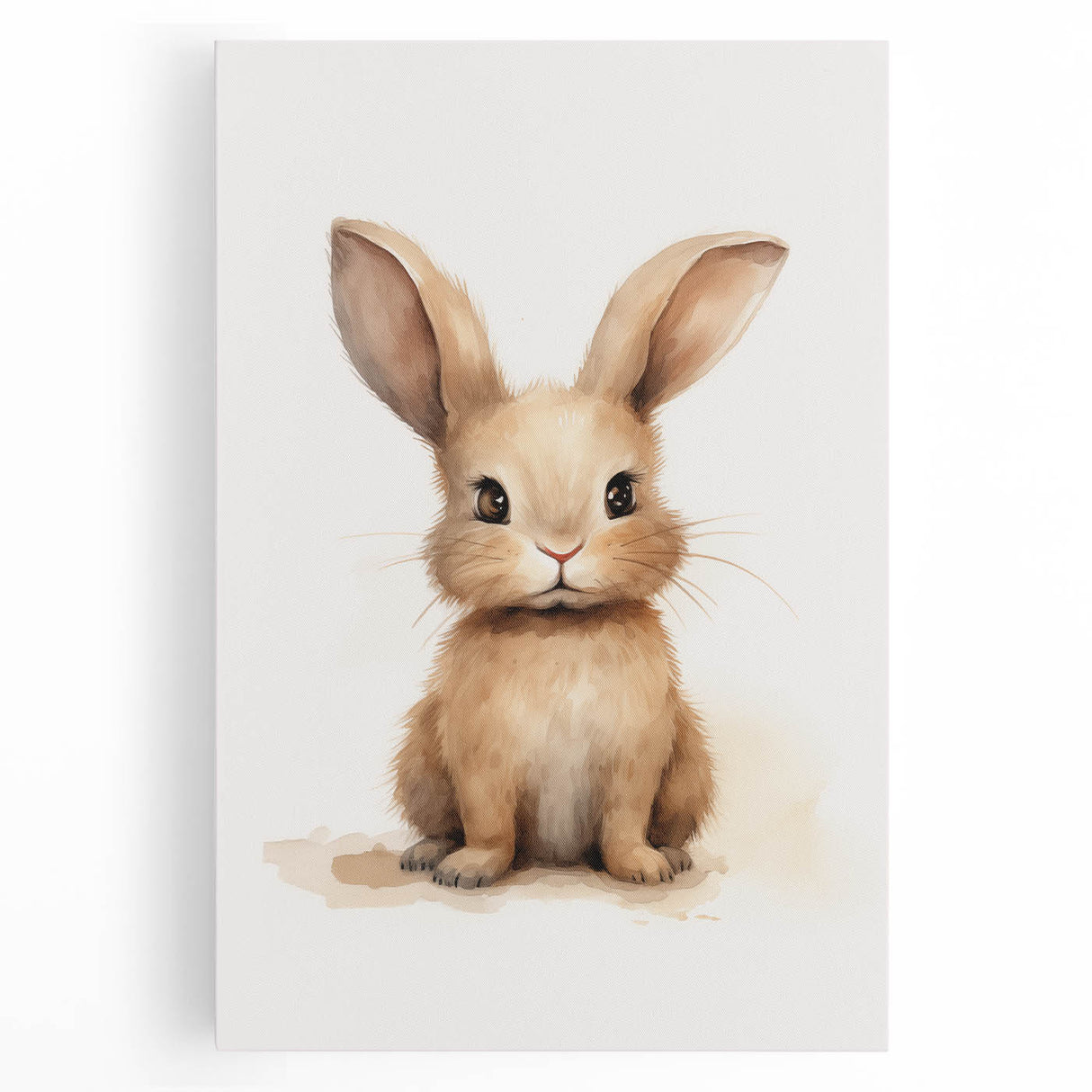 Adorable Fluffy Bunny Nursery Wall Art - Baby Room Decor
