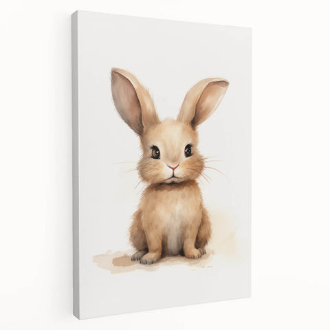 Adorable Fluffy Bunny Nursery Wall Art - Baby Room Decor