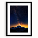 Black landscape frame with a white mat, showcasing a minimalist design, perfect for displaying artwork or photography. Ideal for modern home decor.
