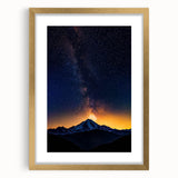 Gold landscape frame with mat, showcasing an elegant front view design perfect for displaying artwork or photographs, enhancing decor with a luxurious touch.