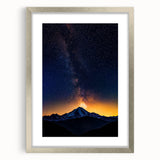 Silver landscape frame with mat, showcasing a sleek front view, ideal for displaying art or photographs in contemporary home decor settings. Perfect for elegant interiors.