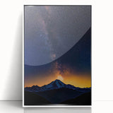 Framed acrylic wall art showcasing a serene landscape scene with vibrant colors, displayed from a front view against a neutral background for elegant home decor.