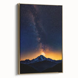 Framed landscape canvas art showcasing a serene gold-toned scene, highlighting elegant details and textures, perfect for enhancing modern home decor.