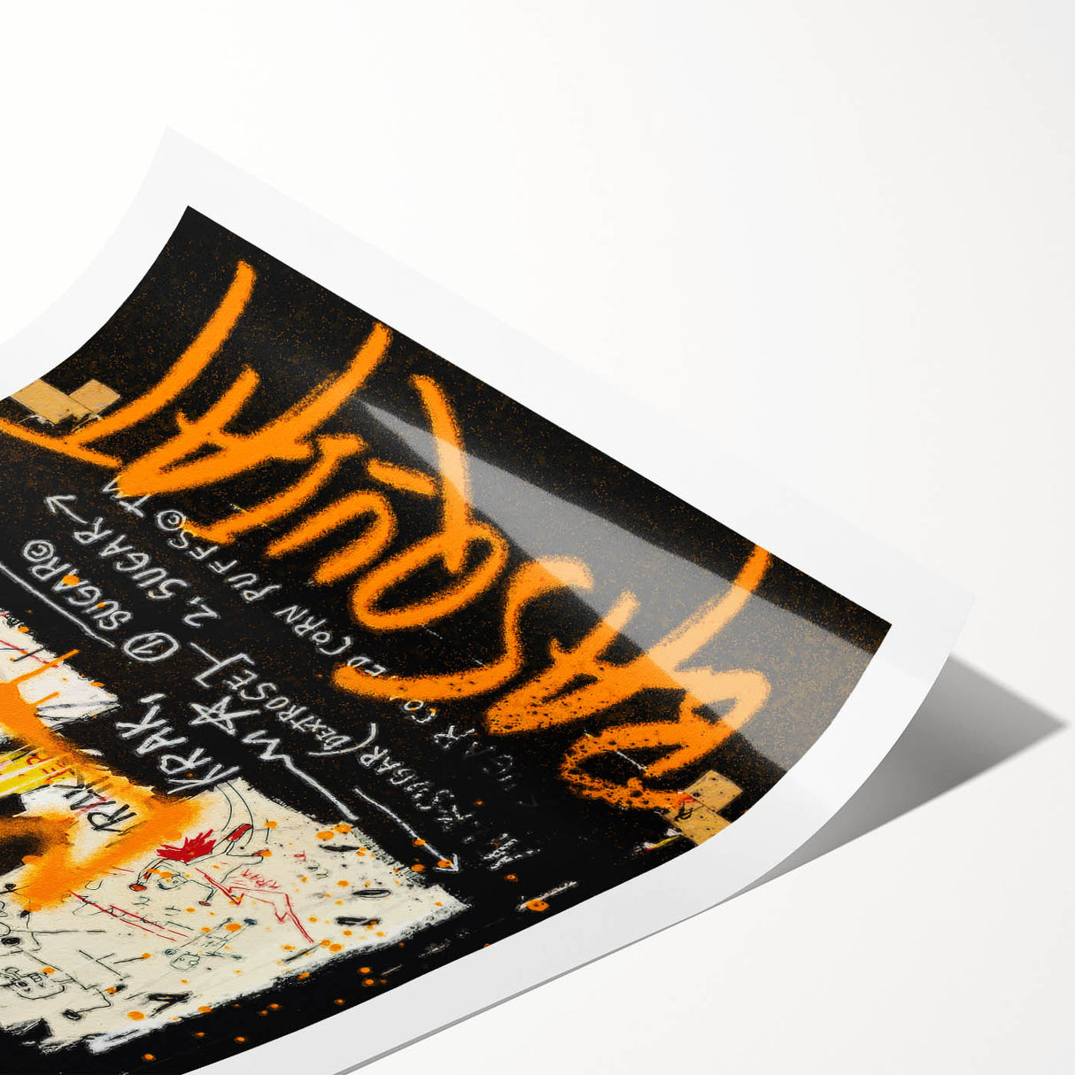 Raw Pop Art Wall Art – Graffiti-Inspired Basquiat Canvas Print