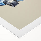 Modern Typography Racing Car Art Print – Stylish Car Illustration Canvas