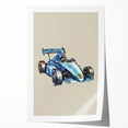 Modern Typography Racing Car Art Print – Stylish Car Illustration Canvas