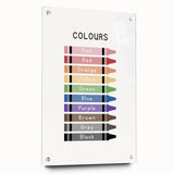 Modern Typography Wall Art - Colorful Crayon Design