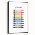 Modern Typography Wall Art - Colorful Crayon Design
