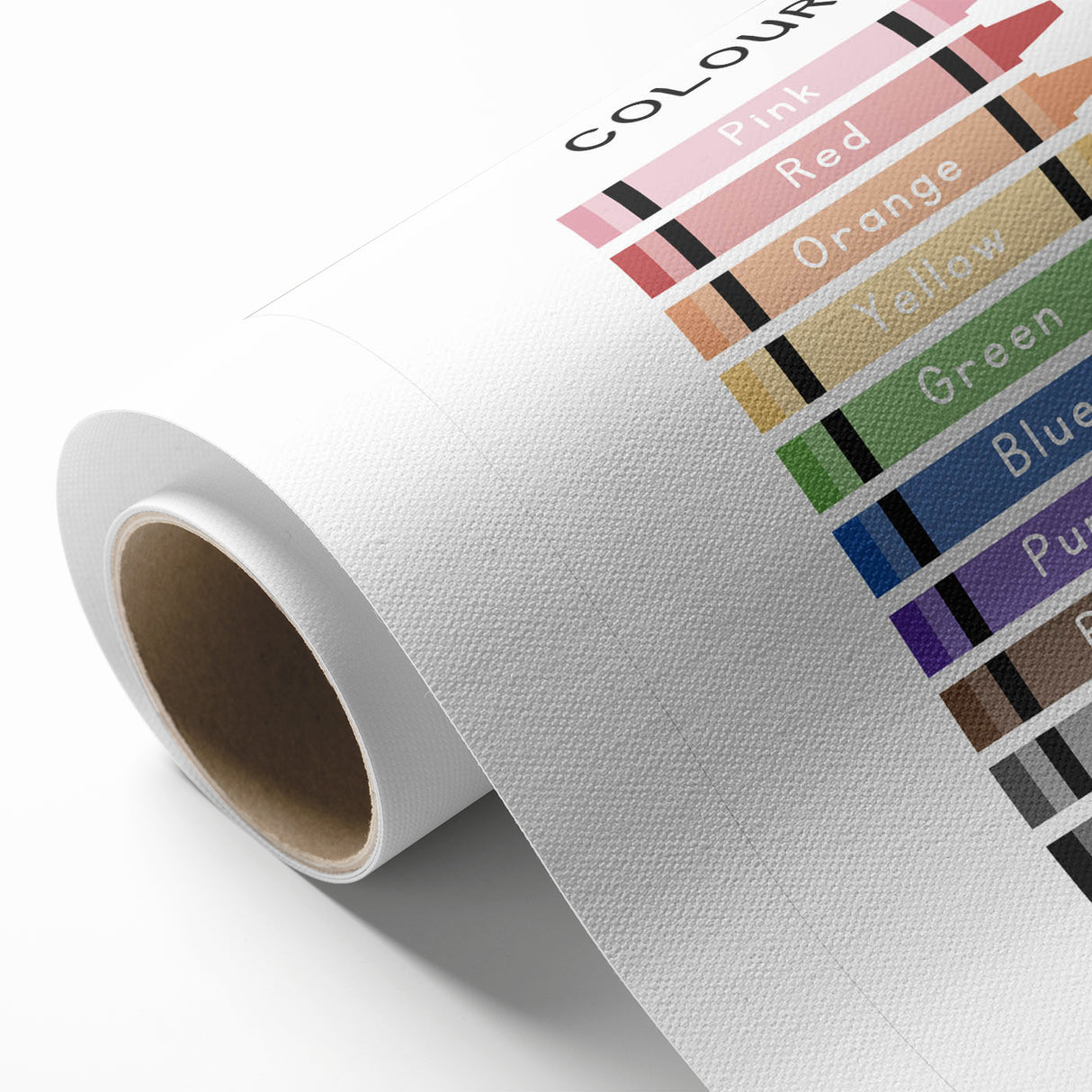 Modern Typography Wall Art - Colorful Crayon Design