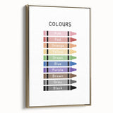 Modern Typography Wall Art - Colorful Crayon Design