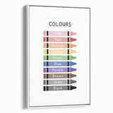 Modern Typography Wall Art - Colorful Crayon Design